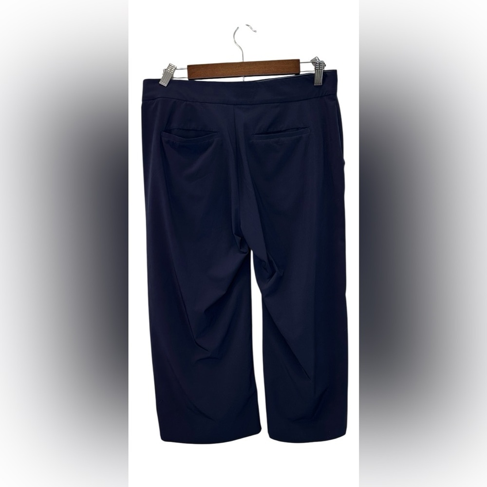 Athleta Tribeca Wide Leg Crop Pants | Navy Blue | Size 6P Petite - Picture 6 of 8